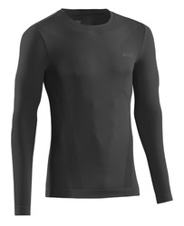 Męska koszulka sportowa z długim rękawem CEP Cold Weather Base czarna