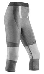 Damskie zimowe legginsy sportowe 3/4 nogawki CEP szare