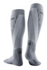 Damskie skarpety kompresyjne sportowe zimowe CEP z wełną merynosów wysokie szare
