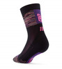 CEP krótkie skarpety kompresyjne Paris Vibes 80's męskie czarno-fioletowe