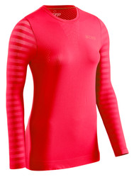 Damska koszulka sportowa z długim rękawem CEP Ultralight różowa