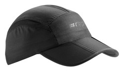 Sportowa czapka z daszkiem do biegania CEP unisex czarna