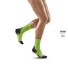 Damskie skarpety kompresyjne sportowe CEP Ultralight krótkie limonkowe