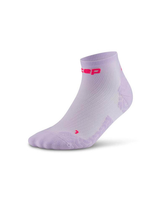 Damskie skarpety kompresyjne sportowe za kostkę low cut CEP Core Run Ultralight liliowe