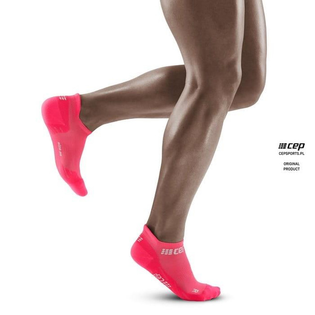 Męskie skarpety kompresyjne sportowe CEP The Run 4.0 stopki różowe