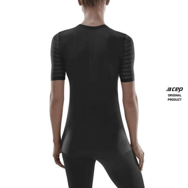 Damska koszulka sportowa z krótkim rękawem CEP Ultralight czarna