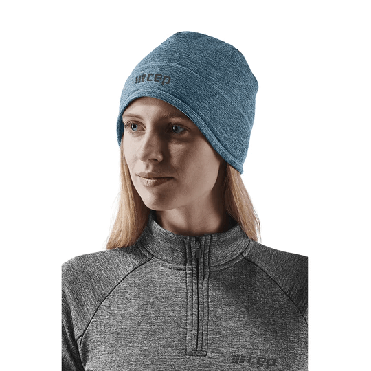 Sportowa czapka zimowa do biegania CEP unisex niebieska
