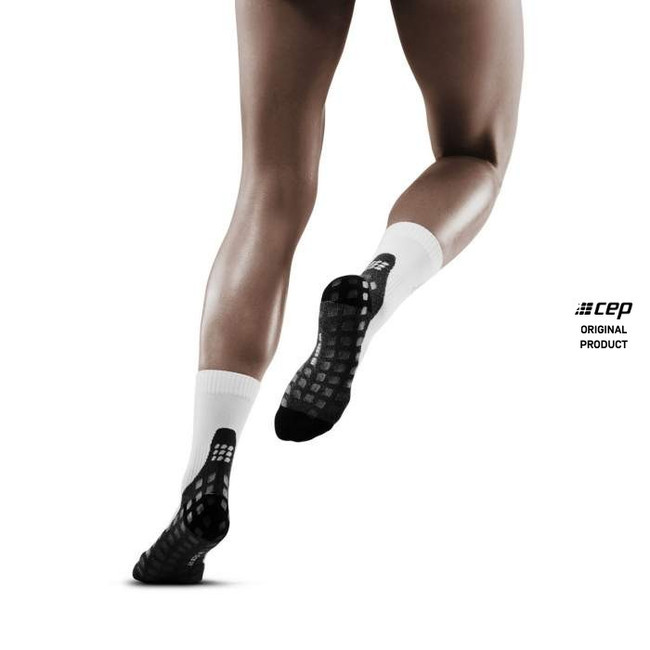Damskie skarpety kompresyjne sportowe CEP Griptech krótkie czarne