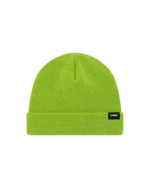 Ciepła czapka beanie z wełną merino Core Run CEP zielona
