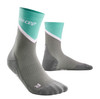Damskie skarpety kompresyjne sportowe CEP Chevron krótkie miętowe