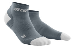 Damskie skarpety kompresyjne sportowe CEP Ultralight low-cut szare