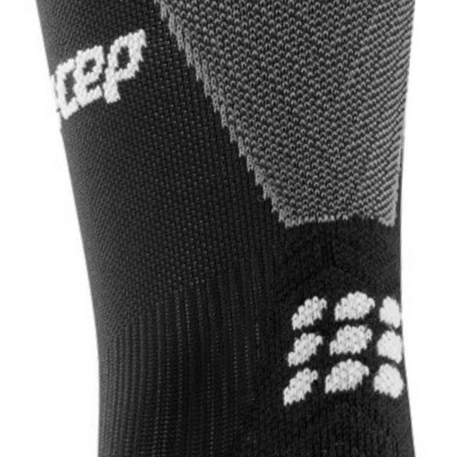 Męskie skarpety kompresyjne sportowe CEP Ultralight krótkie czarno - szare - nowa kolekcja