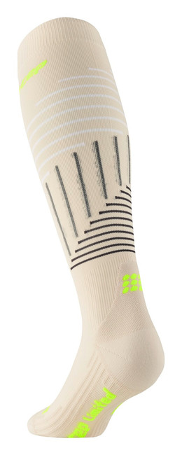 Damskie skarpety kompresyjne sportowe CEP The Run Limited 2024 wysokie beżowe