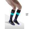 Damskie skarpety kompresyjne sportowe CEP Ski Merino wysokie niebieskie