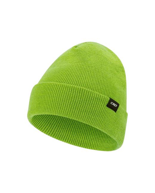 Ciepła czapka beanie z wełną merino Core Run CEP zielona