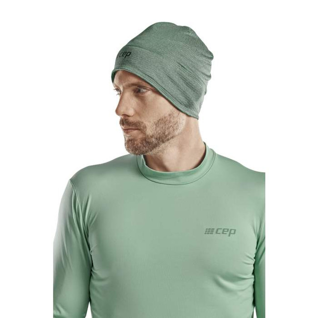 Sportowa czapka zimowa do biegania CEP unisex miętowa