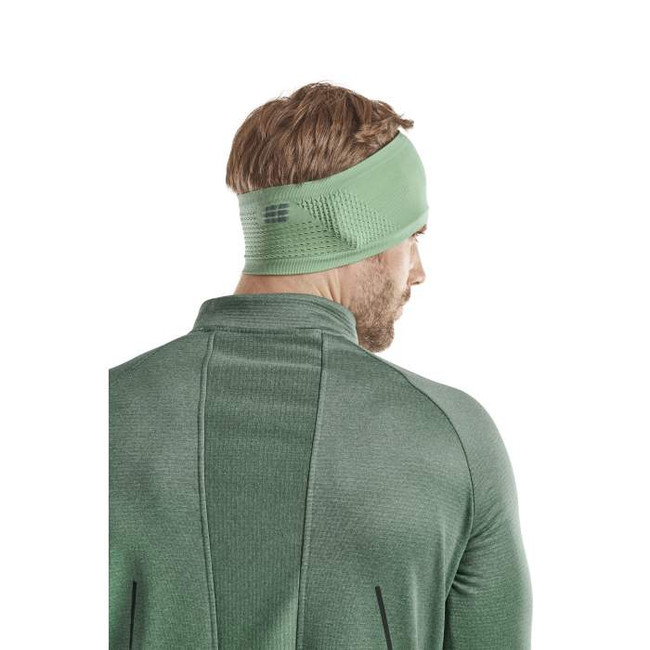Sportowa zimowa opaska na głowę do biegania unisex miętowa