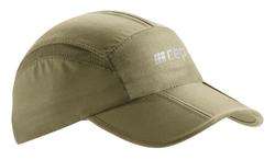 Sportowa czapka z daszkiem do biegania CEP unisex oliwkowa