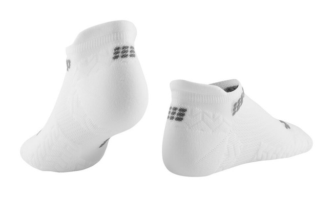 Damskie skarpety kompresyjne sportowe CEP Ultralight no show białe - nowa kolekcja