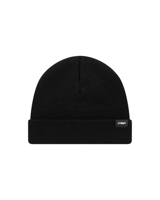Ciepła czapka beanie z wełną merino Core Run CEP czarna