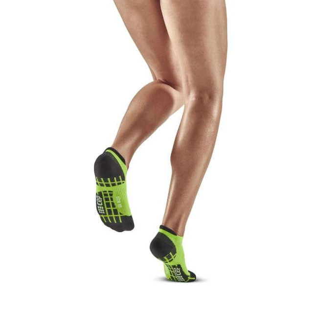 Damskie skarpety kompresyjne sportowe CEP Ultralight stopki limonkowe