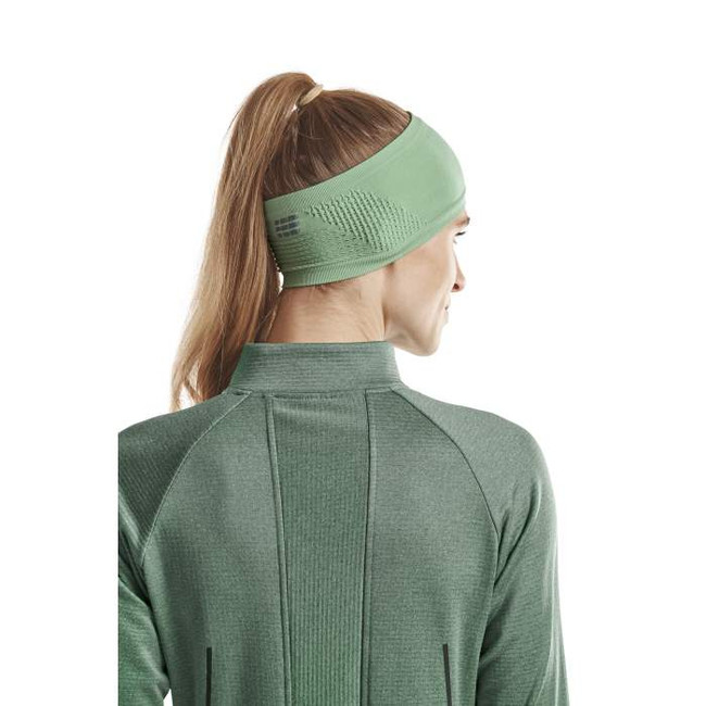Sportowa zimowa opaska na głowę do biegania unisex miętowa