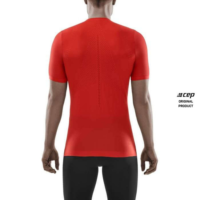Męska koszulka sportowa z krótkim rękawem  CEP Ultralight czerwona