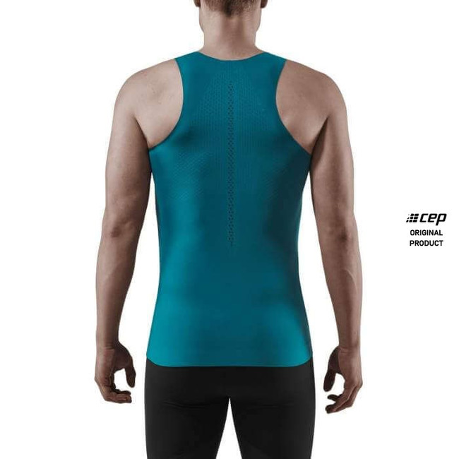Męski Tank Top sportowy do biegania CEP Ultralight niebieski
