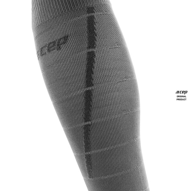 Męskie skarpety kompresyjne sportowe CEP Reflective wysokie szare