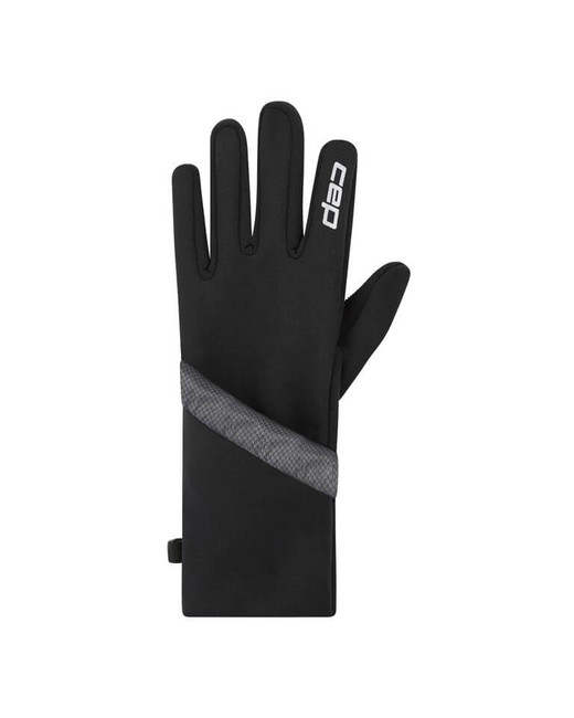 Rękawiczki sportowe ciepłe Pro Run 2w1 odblaskowe unisex czarne Core Run CEP 