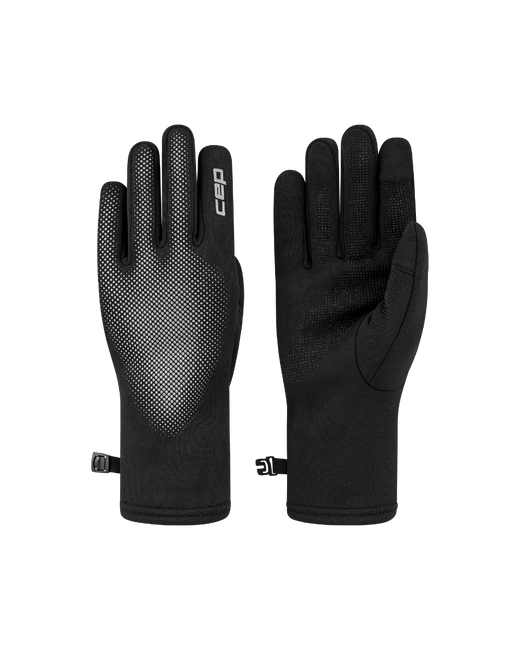 Rękawiczki sportowe odblaskowe unisex czarne Core Run CEP 