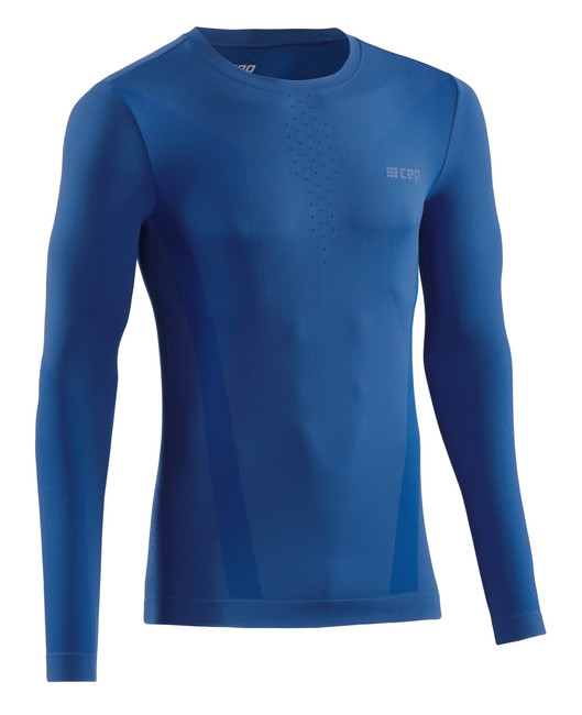Męska koszulka sportowa z długim rękawem CEP Cold Weather Base niebieska