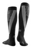 Męskie skarpety kompresyjne sportowe zimowe CEP z wełną merynosów wysokie czarne