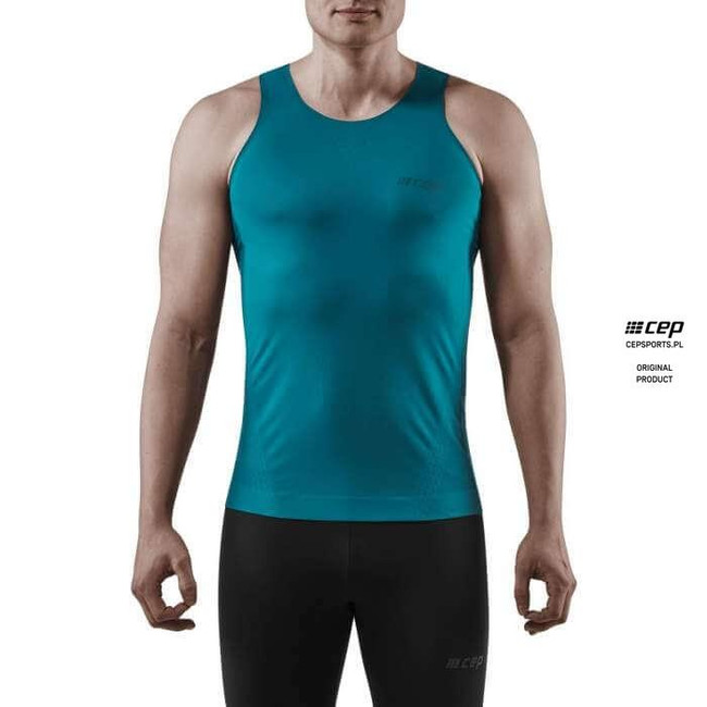 Męski Tank Top sportowy do biegania CEP Ultralight niebieski