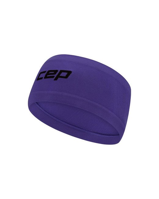 Lekka sportowa opaska na głowę do biegania unisex fioletowa Core Run CEP