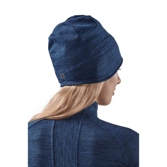 Sportowa czapka zimowa do biegania CEP unisex ciemnoniebieska