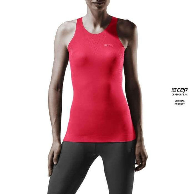 Damski Tank Top sportowy do biegania CEP Ultralight różowy