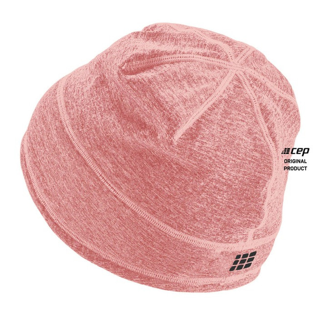 Sportowa czapka zimowa do biegania CEP unisex różowa