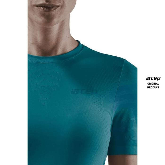 Damska koszulka sportowa z krótkim rękawem CEP Ultralight niebieska
