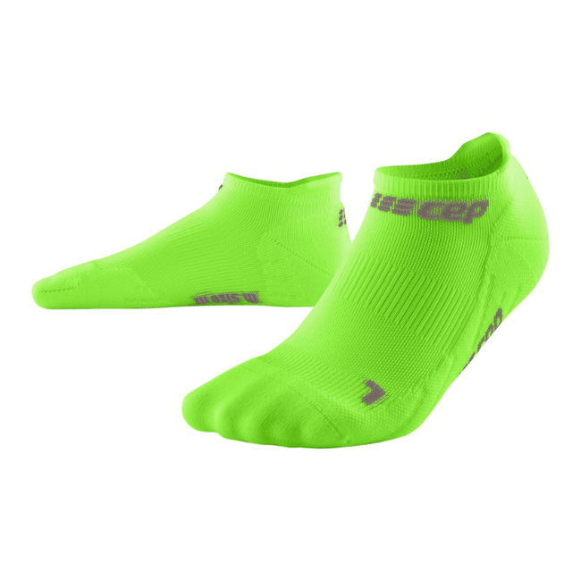 Damskie skarpety kompresyjne sportowe CEP The Run 4.0 stopki limonkowe