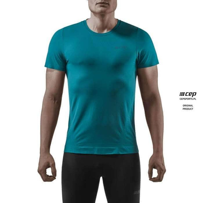 Męska koszulka sportowa z krótkim rękawem  CEP Ultralight niebieska
