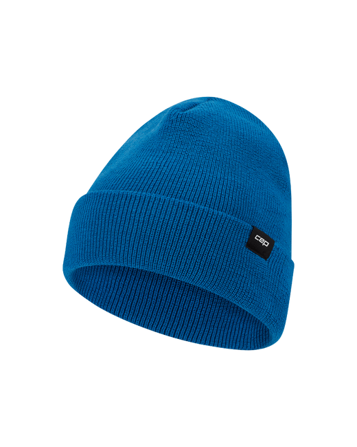 Ciepła czapka beanie z wełną merino Core Run CEP niebieska
