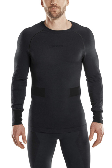 Męska koszulka sportowa z wełną Merino CEP czarna