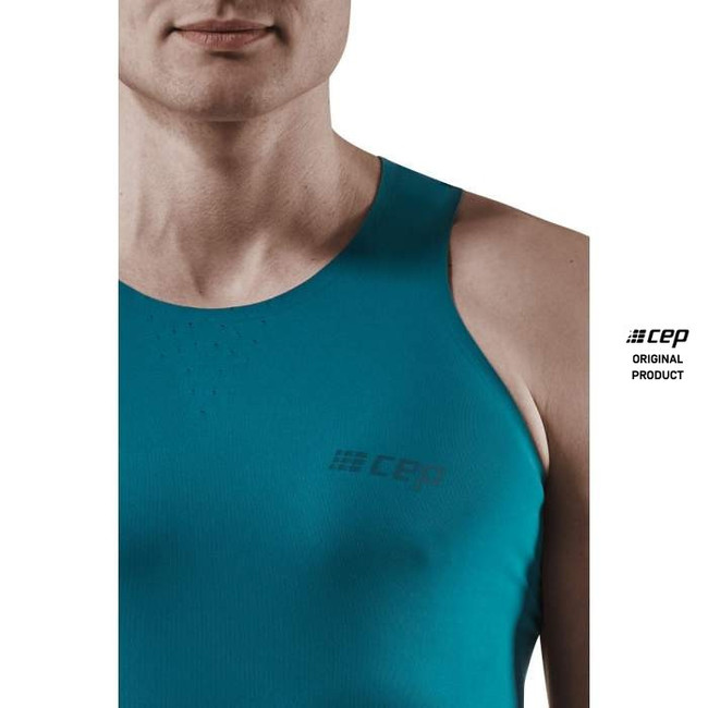 Męski Tank Top sportowy do biegania CEP Ultralight niebieski