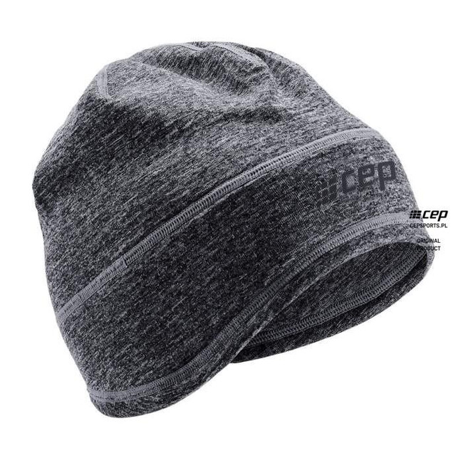 Sportowa czapka zimowa do biegania CEP unisex ciemnoszara