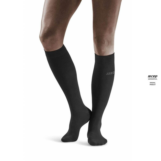 Damskie skarpety kompresyjne biznesowe CEP wysokie czarne