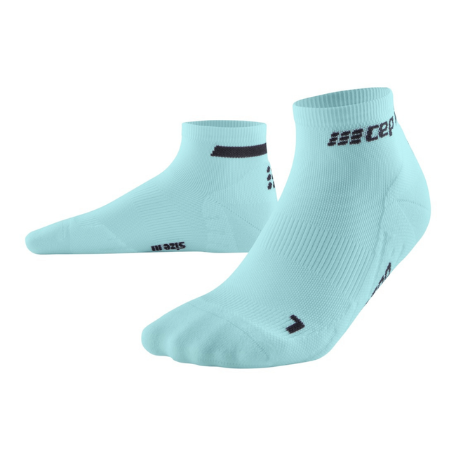 Damskie skarpety kompresyjne sportowe CEP The Run 4.0 low-cut błękitne