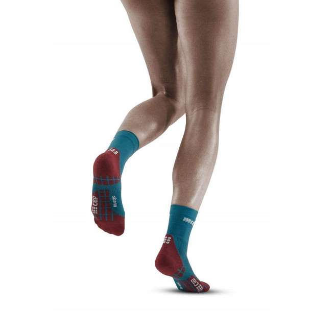 Damskie skarpety kompresyjne sportowe CEP Ultralight krótkie ciemnoniebieskie