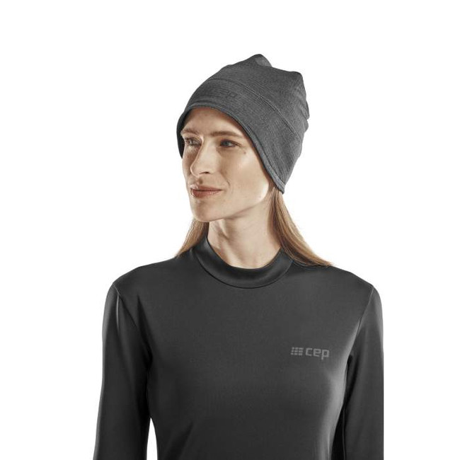 Sportowa czapka zimowa do biegania CEP unisex czarna