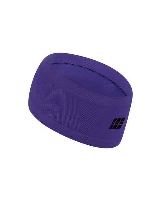 Lekka sportowa opaska na głowę do biegania unisex fioletowa Core Run CEP